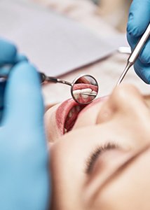 a patient undergoing a dental examination