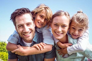 happy smiling family