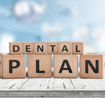 Blocks spell “dental plan”