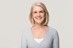 Woman smiling with tooth-colored fillings in Jonesboro