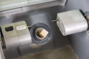 Porcelain block in CEREC milling machine